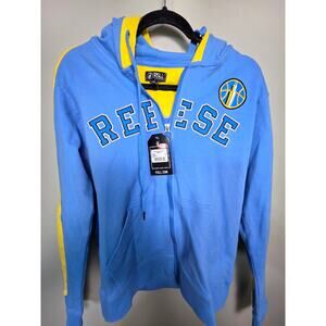 NWT Angel Reese #5 Chicago Sky FISLL WNBA Hoodie Full Zip Blue Yellow Small $80